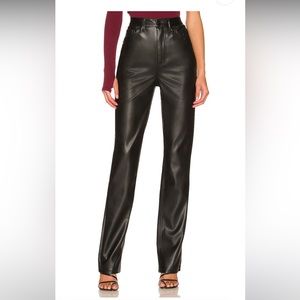 AFRM Heston Faux Leather Pant, Black